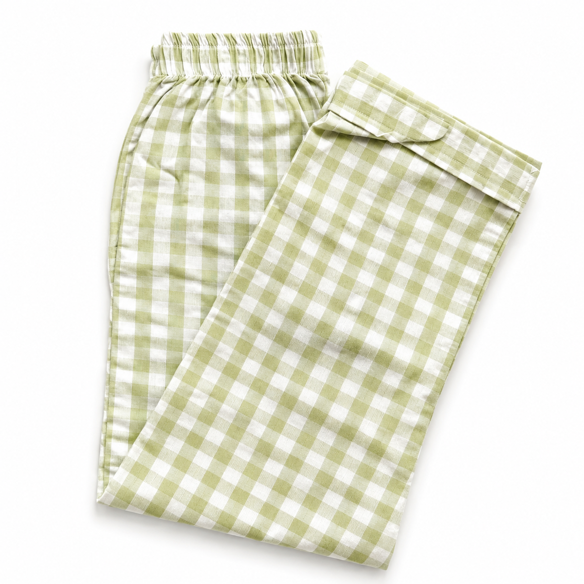 Green Charm Frill Checks Nightsuit