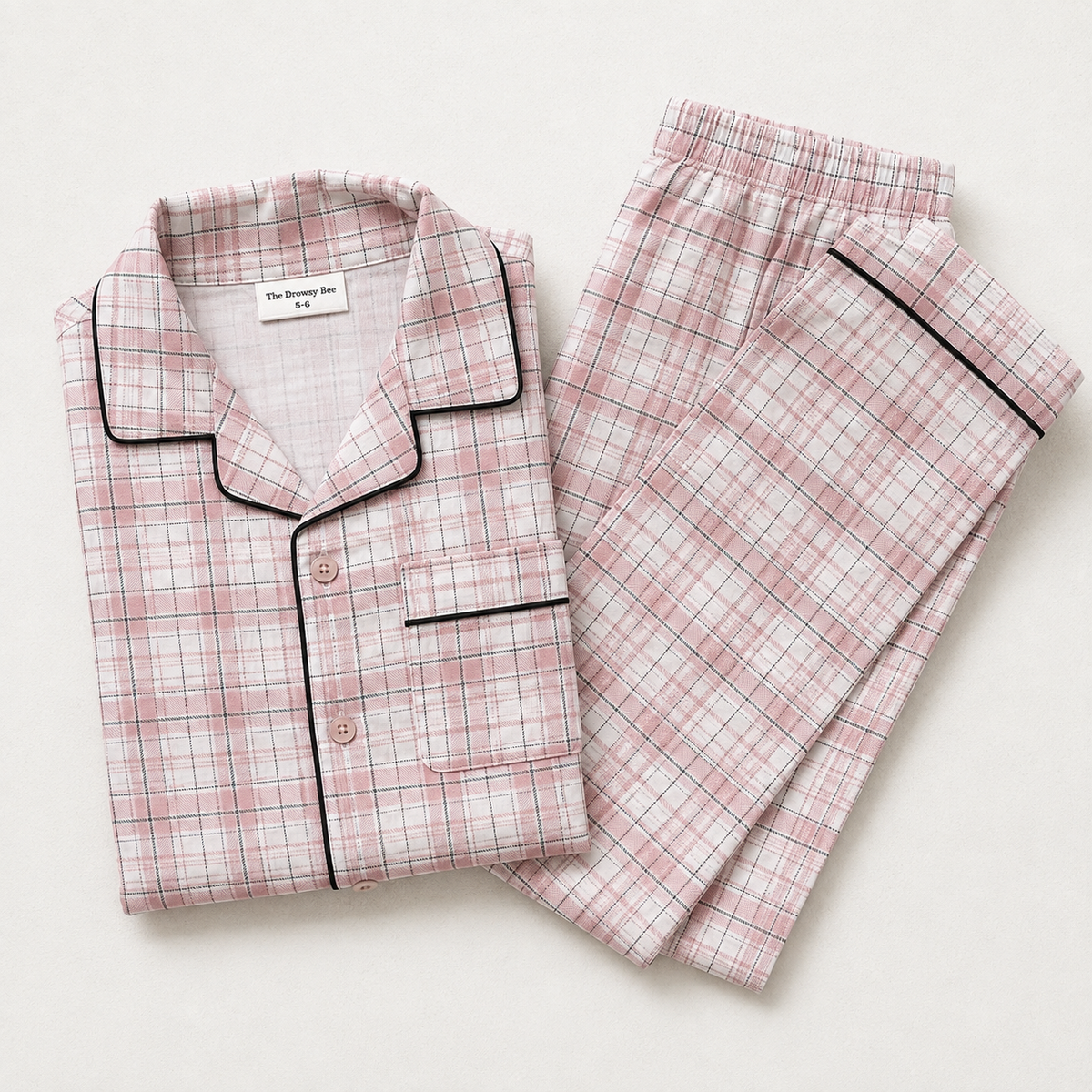 Rusty Pink Checks Nightsuit