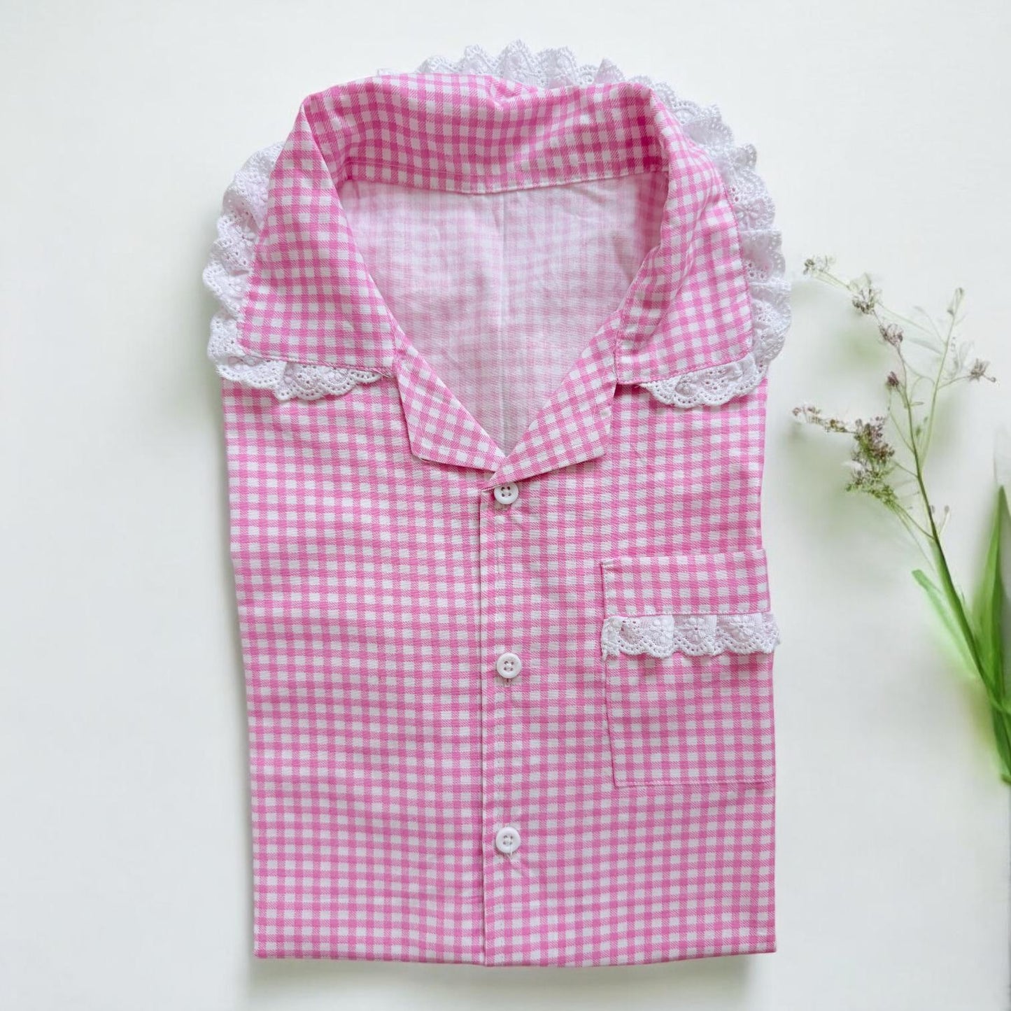 Pink Checks Nightwear