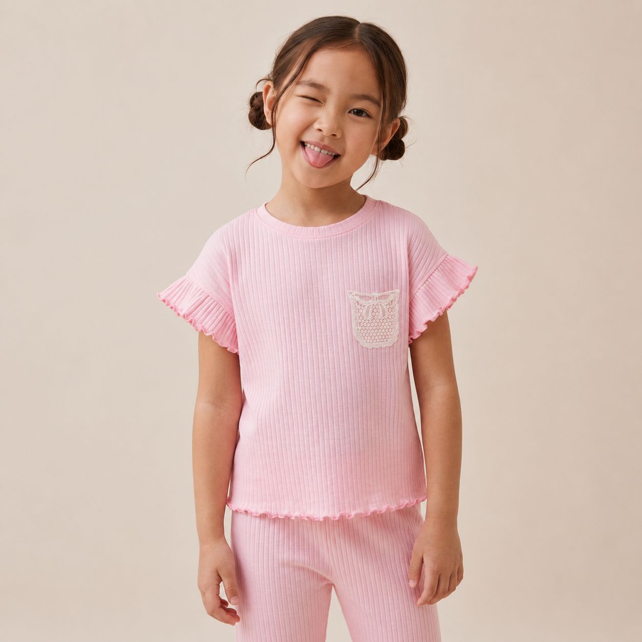 Pink Stripes Nightsuit